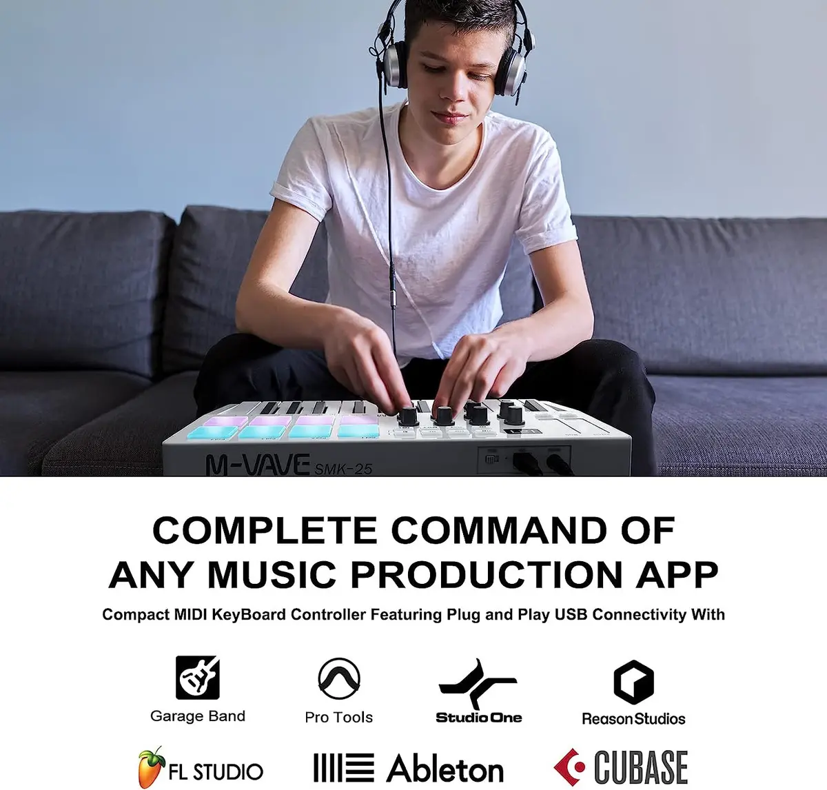 Controlador M-VAVE SMK 25 MIDI - Imagem 7